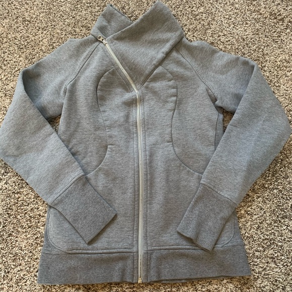 Lululemon grey silver zipper sweatshirt jacket - Picture 2 of 3